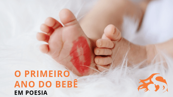 imagem de pés de bebês para ilustrar o título: primeiro ano do bebê em poesia