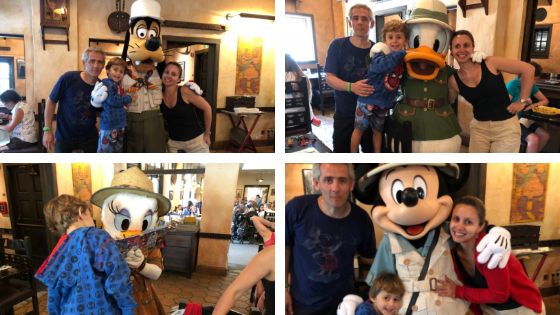 imagens dos personagens do Tusker House: roteiro Animal Kingdom com criança